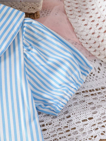 Girls' Striped Dress, Summer New Trendy Children's Clothing For Girls
