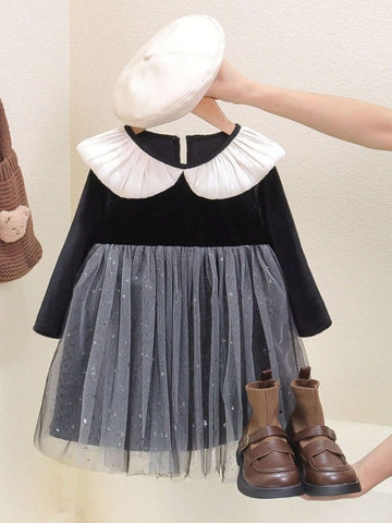 Girls Stylish Spring Dress, Children Princess Dress, Young Girl Clothing, Autumn