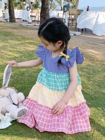 Girls' Summer Dress, Casual Sleeveless Long Skirt, Children's Summer Clothing