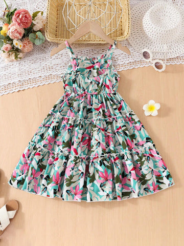 Girls' Summer Dress, Children's Princess Dress 2024 New Trendy Sleeveless Dress For Toddler Girls