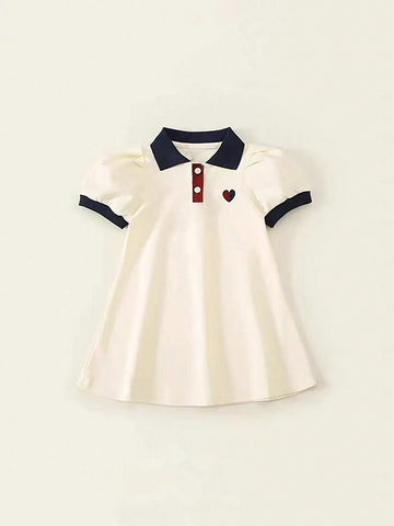 Girls Summer Dress Set 2024 New Casual Chic T-Shirt Dress Princess Dress For Young Girl