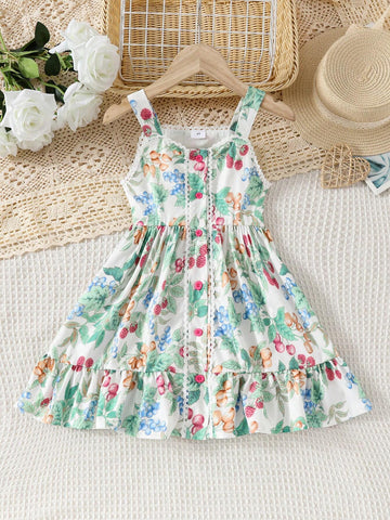 Girls' Summer Dress, Stylish Princess Dress For Kids, New Fashion Sleeveless Dress