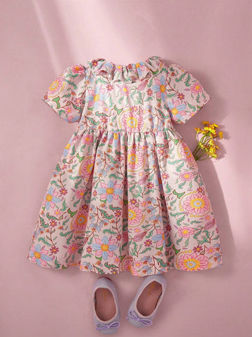 Girls" Summer Holiday Casual, Comfortable, Ladylike, Sweet And Elegant Dress