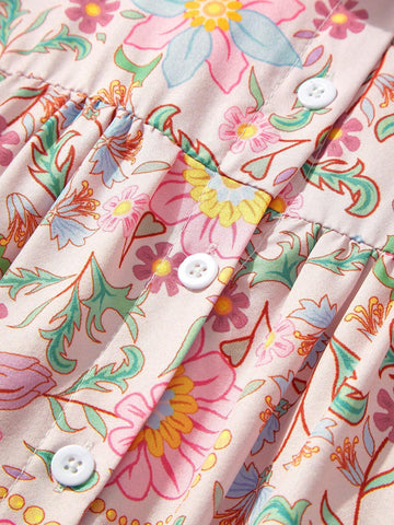Girls" Summer Holiday Casual, Comfortable, Ladylike, Sweet And Elegant Dress