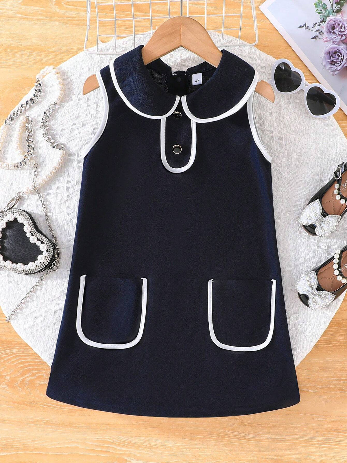 Girls' Summer Ladylike Vest Dress