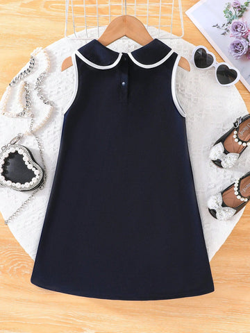 Girls' Summer Ladylike Vest Dress