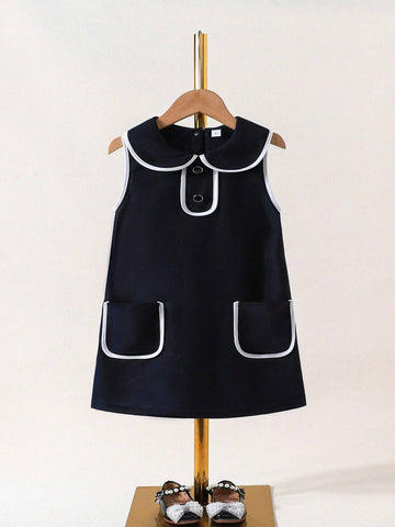 Girls' Summer Ladylike Vest Dress
