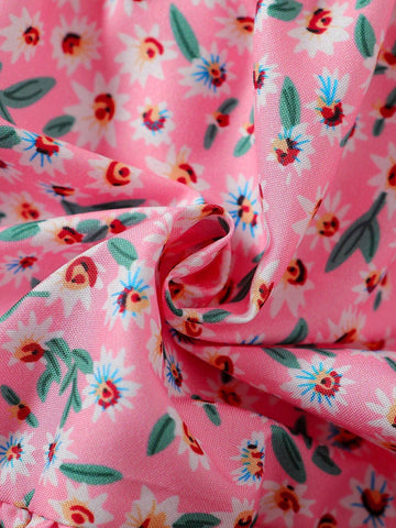 Girls' Summer New Ditsy Floral Princess Dress For Babies And Little Girls