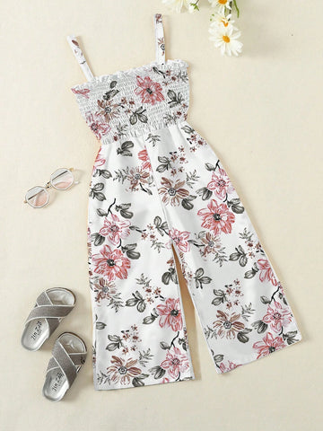 Girls" Summer New Rompers Baby Girls" Floral Printed Jumpsuit For Casual Wear