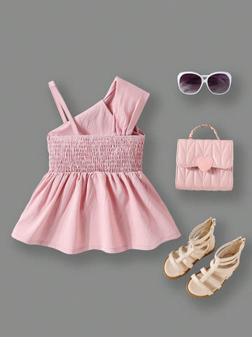 Girls' Summer New Simple Twist Strap Shirt