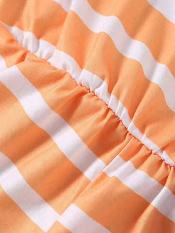 Girls' Summer New Vacation Strap Jumpsuit Beach Leisure 3pcs Set