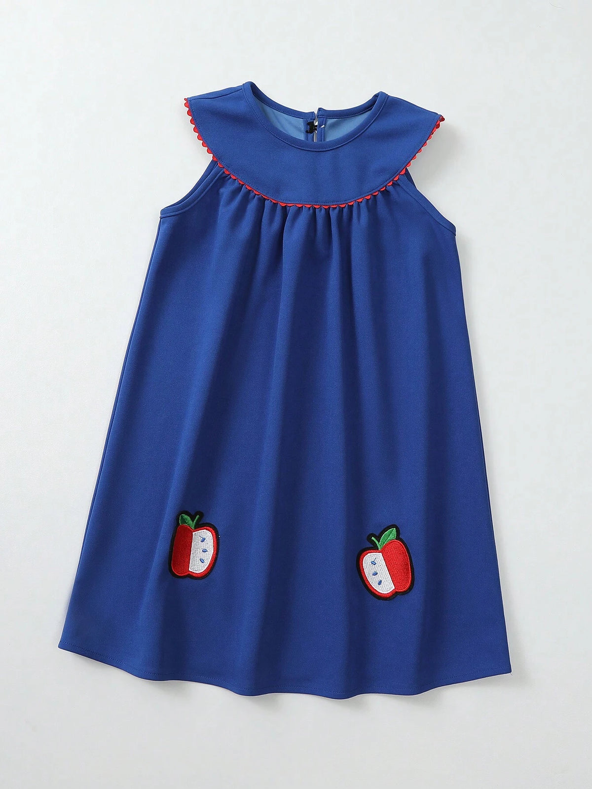 Girls Summer Sleeveless Leisure Vacation Blue Dress