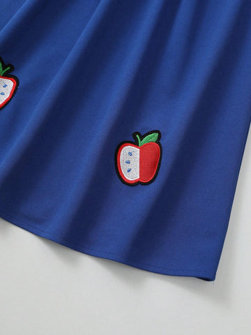 Girls Summer Sleeveless Leisure Vacation Blue Dress