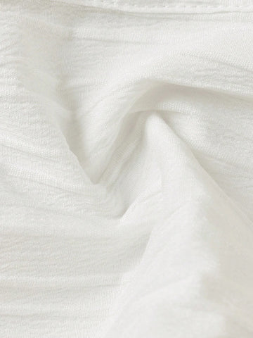 Girls' Sweet Lace Patchwork Shirt & Skirt Set, College Style Summer Outfit