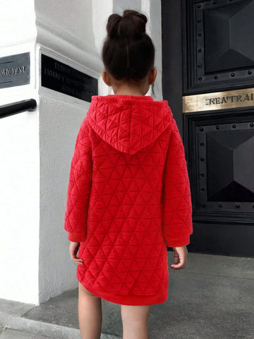 Girls (Toddler) Hoodie Dress, Casual Autumn/Winter Thick Comfortable Loose Warm Cute Dress
