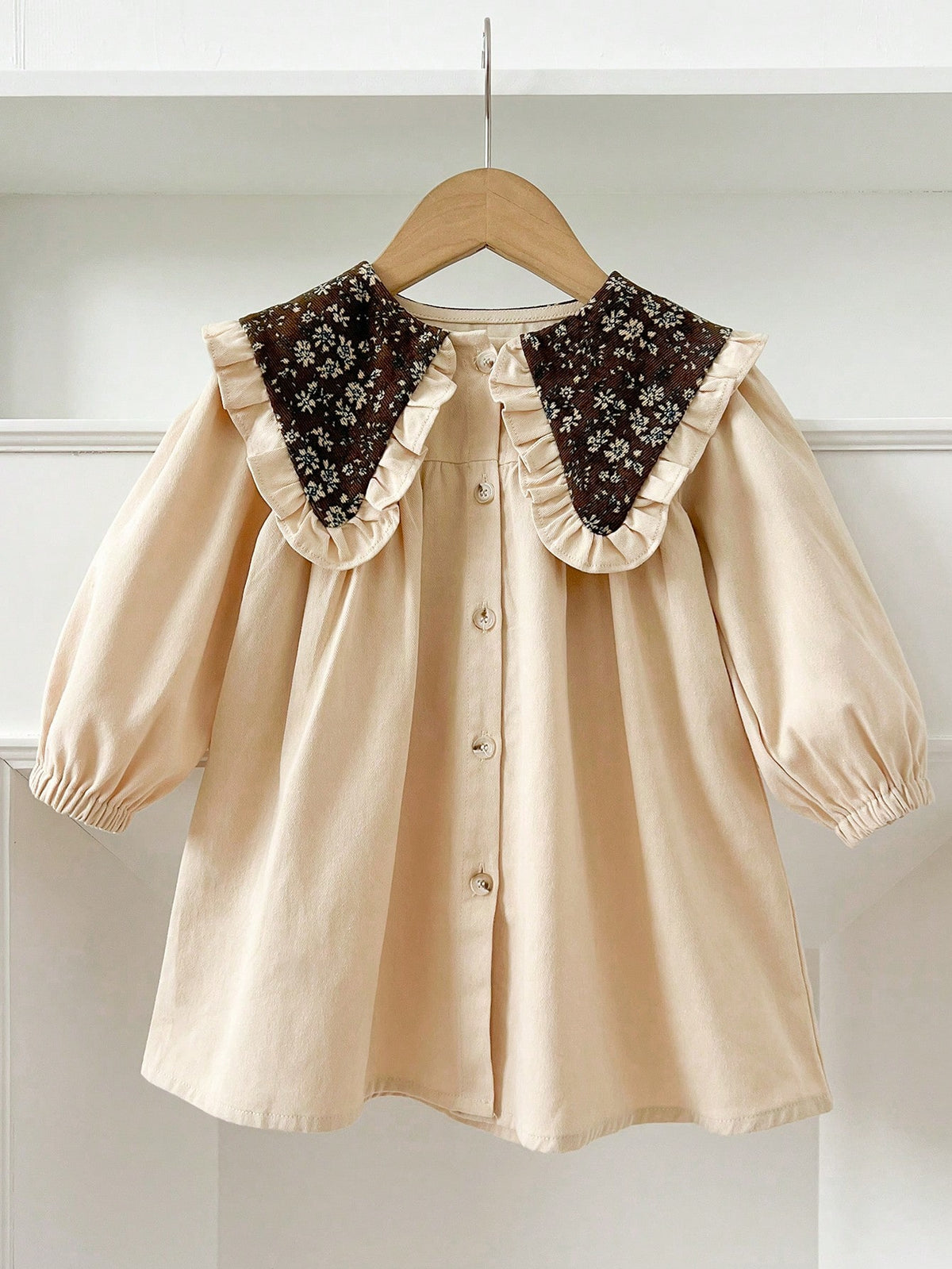 Girls Vintage Phoenix & Ditsy Floral Long Sleeve Dress, Spring/Autumn