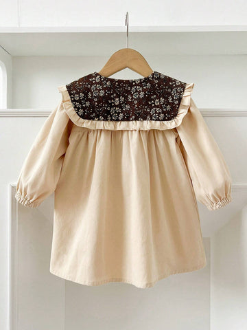 Girls Vintage Phoenix & Ditsy Floral Long Sleeve Dress, Spring/Autumn