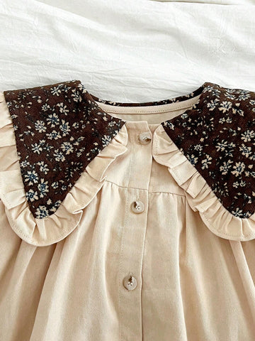 Girls Vintage Phoenix & Ditsy Floral Long Sleeve Dress, Spring/Autumn