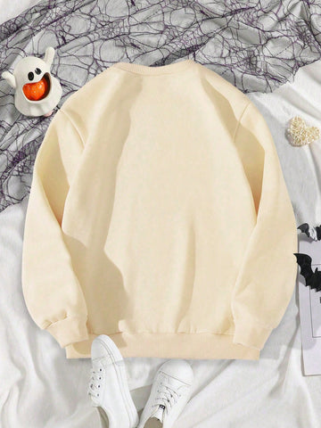 Girls Young Girl Casual Comfortable Thermal Lined Crew Neck Sweatshirt, Autumn/Winter