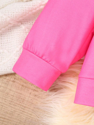 Girls Young Girl Cute Girl Hooded Sweatshirt Set, Autumn/Winter