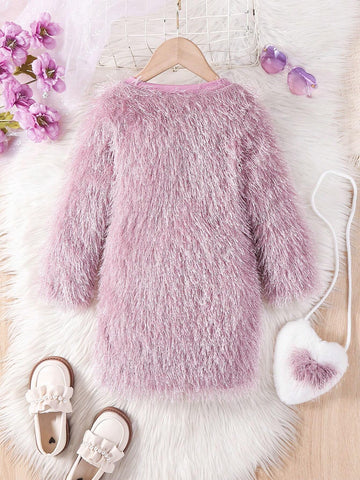 Girls Young Girl Valentine's Fashionable Elegant Tassel Dress
