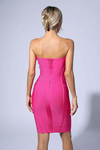Giselle Rose Red Bandage Mini Dress