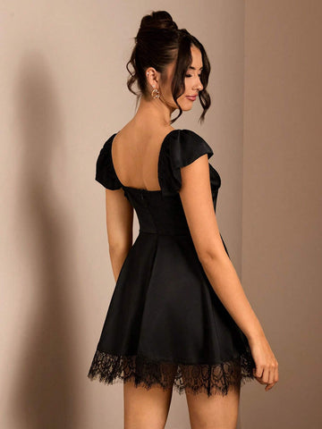 Glamine Women's Simple & Stylish Solid Color Casual Everyday Dress