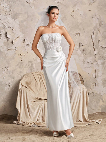 Gorgeous Off Shoulder Beaded Embroidered Baroque Sequin Corset Formal Evening Prom Mermaid Wedding Dress For Bride