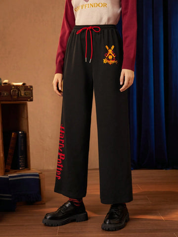 Cartoon Graphic Drawstring Waist Sweatpants