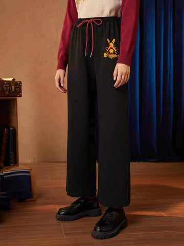 Cartoon Graphic Drawstring Waist Sweatpants