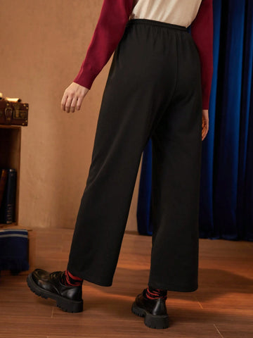 Cartoon Graphic Drawstring Waist Sweatpants