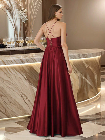 HOMEYEE Sexy Hollow Lace Camisole Vintage Casual Evening Party Dress, Great For Vacation