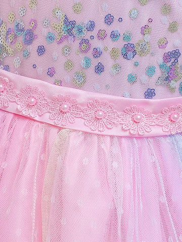 Halloween Young Girl Dress, New Girls Princess Unicorn Dress, Children Costume Performance Wedding Gown