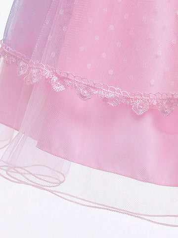 Halloween Young Girl Dress, New Girls Princess Unicorn Dress, Children Costume Performance Wedding Gown