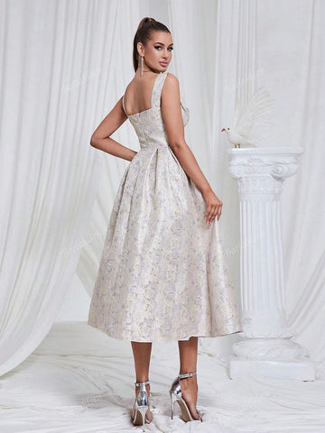 Halter Sexy Temperament Halter Waist Compression A-Line Dress