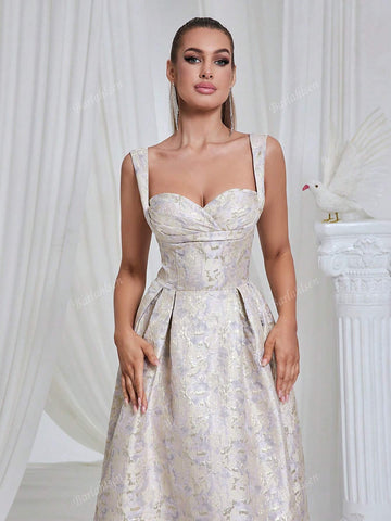 Halter Sexy Temperament Halter Waist Compression A-Line Dress