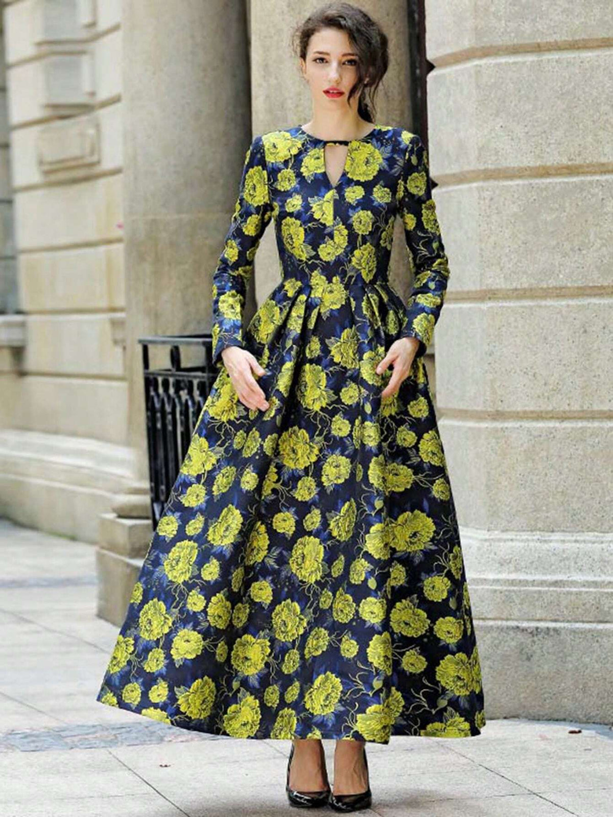 Heavy Industry Luxury Jacquard Banquet Dress