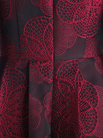 Heavy Jacquard Vintage Party Dress (Belt Not Included)