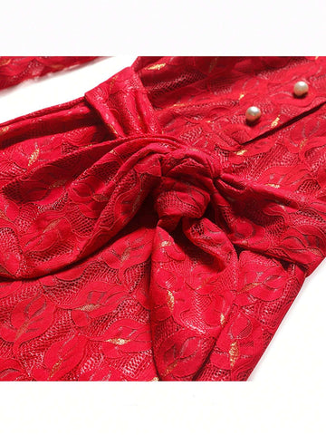 Heavy Lace Elegant Women's Long Sleeve Formal Evening Dress