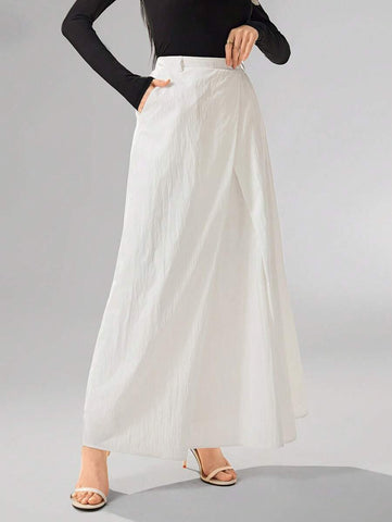 Heiryn Women's Solid Color Fashionable Skirt, Suitable For Summer