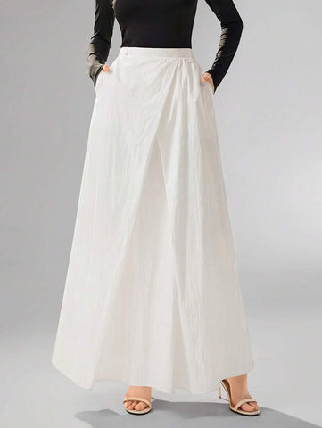 Heiryn Women's Solid Color Fashionable Skirt, Suitable For Summer