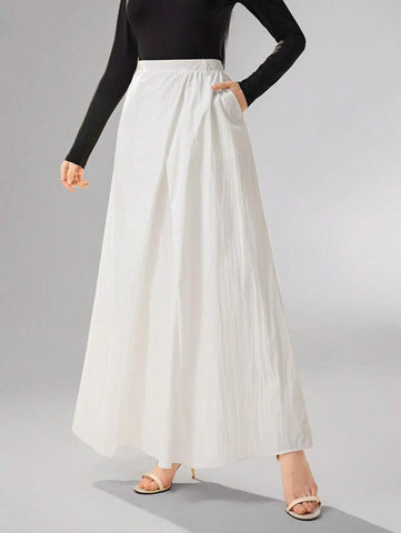 Heiryn Women's Solid Color Fashionable Skirt, Suitable For Summer