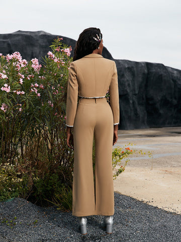 Helena Blazer Set In Khaki