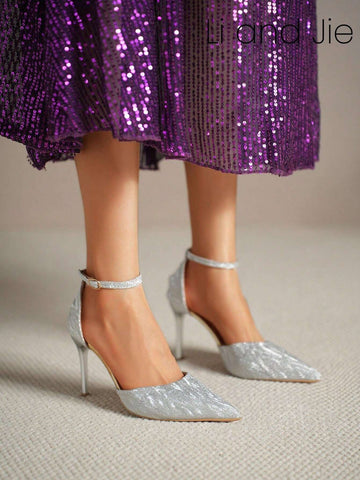 High-End Aesthetics, Flashing, Ultra-Bright Platform High Heels Suitable For Socialites