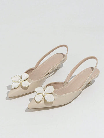 High Heeled Women's Single Shoes, Fashionable Large Buckle Women's Shoes, Daily Elegant Style