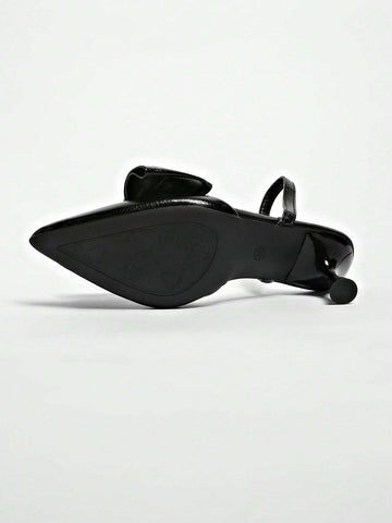 High Heels Women's Net Celebrity New Style Bestselling Fashion High Heels Pointed Toe Bow Tie Backstrap