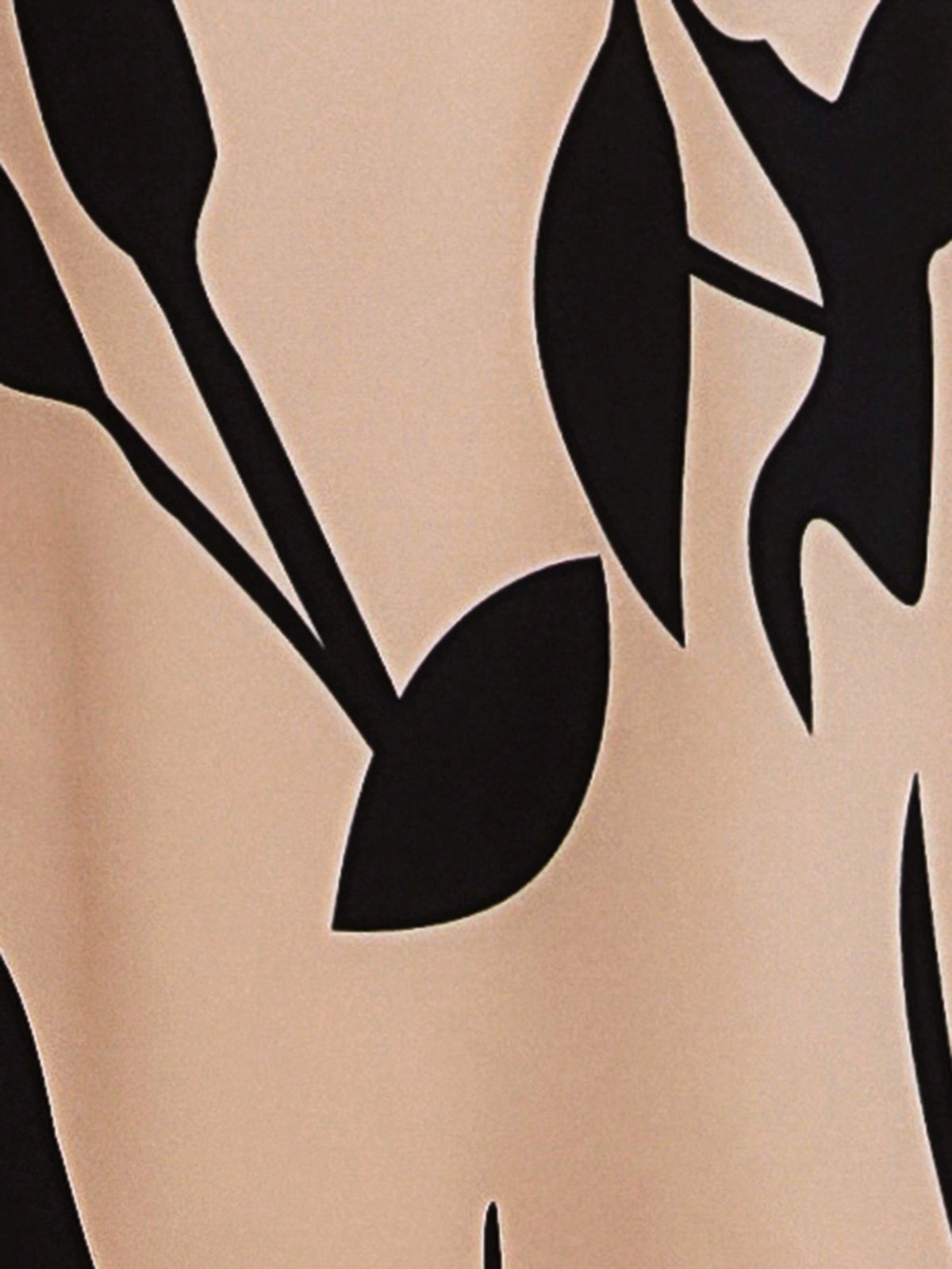 High Waisted Wide Leg Pants With Plant Print