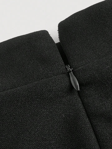 MOD Solid Ruffle Hem Skirt