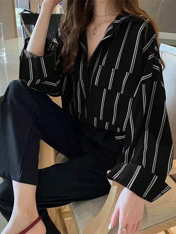 Women's Long Sleeve Single-Breasted Loose Casual Floral Print Sun-Protective Shirt