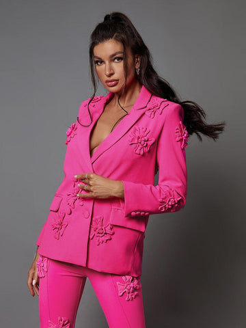 Indiana Floral Embellished Blazer Set